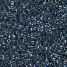 Miyuki delica Beads 11/0 - Midnight blue lined aqua ab DB-286
